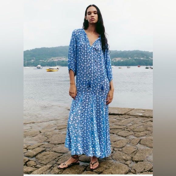Zara Dresses & Skirts - NWT Zara blue midi dress
